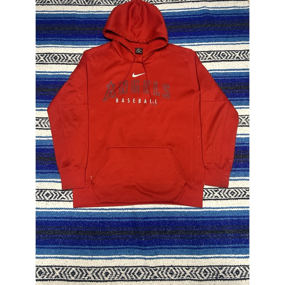 Nike Center Swoosh Anaheim Angels MLB Hoodie Men's Large Team Nike Sweatshirt